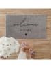 Eulenschnitt Fußmatte "Welcome home" in Grau - (L)75 x (B)45 cm