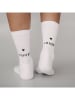 Eulenschnitt Socken "Coffee Lover" in Weiß
