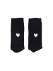 Eulenschnitt Socken "Herz" in Schwarz