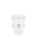 Eulenschnitt Glas "Herz" in Transparent/ Schwarz - 450 ml