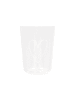 Eulenschnitt To-go drinkglas "Herz" transparant/wit - 430 ml