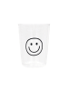 Eulenschnitt To-Go-Trinkglas "Smiley" in Transparent/ Schwarz - 430 ml
