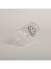 Eulenschnitt To-Go-Trinkglas "Smiley" in Transparent/ Schwarz - 430 ml