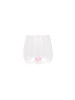 Eulenschnitt Trinkglas "Herzfigur" in Transparent/ Rosa - 400 ml