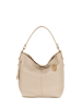 Lucca Baldi Leren schoudertas "Carrara" crème - (B)36 x (H)28 x (D)12 cm