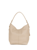Lucca Baldi Skórzana torebka "Carrara" w kolorze kremowym - 36 x 28 x 12 cm