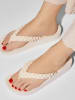 Flip Flop Zehentrenner "Wedgy*weave" in Creme