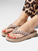 Flip Flop Zehentrenner "Wedgy*weave" in Beige