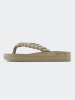 Flip Flop Zehentrenner "Wedgy*weave" in Beige