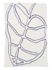 Kähler Wanddekoration "Blad" in Weiß/ Dunkelblau - (B)28 x (H)41 cm