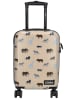 ZEBRA Hardcase-Trolley in Beige/ Schwarz/ Blau - (B)32 x (H)46 x (T)22 cm