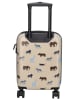 ZEBRA Hardcase-Trolley in Beige/ Schwarz/ Blau - (B)32 x (H)46 x (T)22 cm