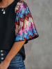 Milan Kiss Blouse zwart/meerkleurig