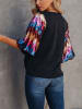Milan Kiss Blouse zwart/meerkleurig