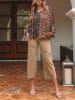 Milan Kiss Blouse zwart/camel