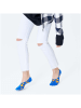 Happy Socks Voetjes "Pizza Liner" blauw/geel