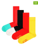 Happy Socks Skarpety (4 pary) w kolorze czarno-czerwono-żółtym
