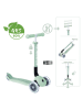 GLOBBER Scooter "Junior Foldable Lights Eco" mit Leuchtrollen in Grün - ab 2 Jahren
