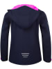 Trollkids Softshelljas "Trollfjord" donkerblauw/roze