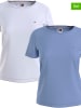 Tommy Hilfiger 2er-Set: Shirts in Hellblau/ Blau