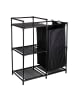 Nordheim Wasgoedkast zwart - (B)69 x (H)77 x (T)36,5 cm