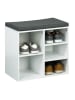Nordheim Schoenenkast wit/grijs - (B)51,5 x (H)48 x (D)29,5 cm