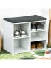 Nordheim Schoenenkast wit/grijs - (B)51,5 x (H)48 x (D)29,5 cm