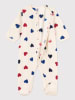 PETIT BATEAU Strampler in Creme/ Blau/ Rot