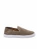Hugo Boss Leder-Slipper "Rey" in Beige