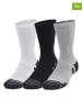Under Armour 3er-Set: Sportsocken "Performance Tech" in Grau/ Schwarz/ Weiß