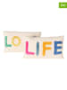 Boltze Poduszki (2 szt.) "Love Life" w kolorze kremowym ze wzorem - 30 x 50 cm