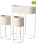 Boltze 3-delige bloempottenset "Aurela" beige