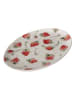 Boltze Serveerplateau "Strawberry" wit/rood - (B)31 cm
