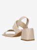 Wojas Leren haksandalen beige