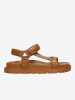 Wojas Leren sandalen lichtbruin