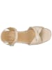 Wojas Leren sleehaksandalen beige
