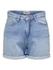 ONLY Spijkershort lichtblauw