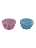 Zenker 2-delige set: papieren muffinvormpjes lichtroze/blauw - 2x 100 stuks