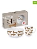 ppd 2-delige serviesset "Long Story Dog" wit/lichtbruin