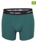 Happy Shorts Bokserki (3 pary) w kolorze czarno-zielonym