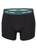 Happy Shorts 3er-Set: Boxershorts in Schwarz/ Grün