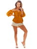 Awama Bluse in Ocker