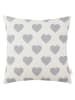 Tom Tailor home Kussenhoes "Hearts"  crème/lichtgrijs