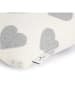 Tom Tailor home Kissenhülle "Hearts" in Creme/ Hellgrau