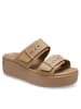 Crocs Slippers "Brooklyn Buckle Low Wedge" kaki