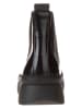 Calvin Klein Leder-Chelsea-Boots in Schwarz