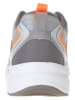 Calvin Klein Leder-Sneakers in Grau/ Orange