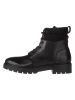 Calvin Klein Leder-Boots in Schwarz