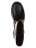Calvin Klein Leder-Boots in Schwarz