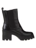 Calvin Klein Leder-Stiefeletten in Schwarz